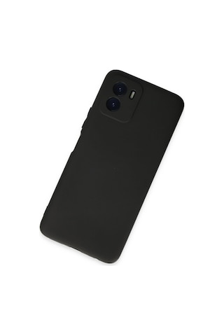 Vivo Y15s Kılıf Siyah Renk First Yumuşak Esnek Silikon Kapak Siyah