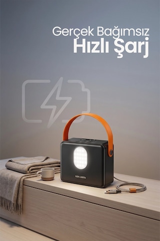Ven-dens Vd-pb077 120000 Mah 22.5 W Hızlı Şarj Powerbank, Çoklu Çıkış, Aynı Anda 4 Cihaz, Siyah