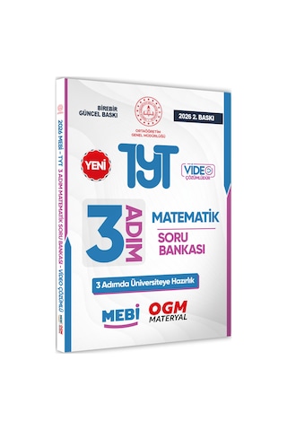 2026 TYT Mebi-ogm 3 Adım Matematik Soru Bankası Renkli A4 Boyut Video Çözüm (Karakutu Katkılarıyla)