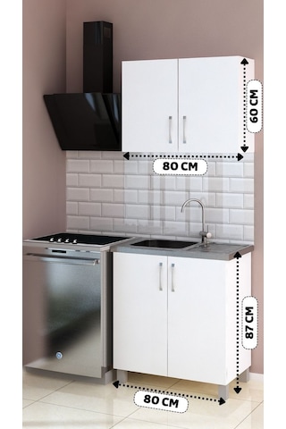 CAMOLE 80 CM EVYELİ MUTFAK