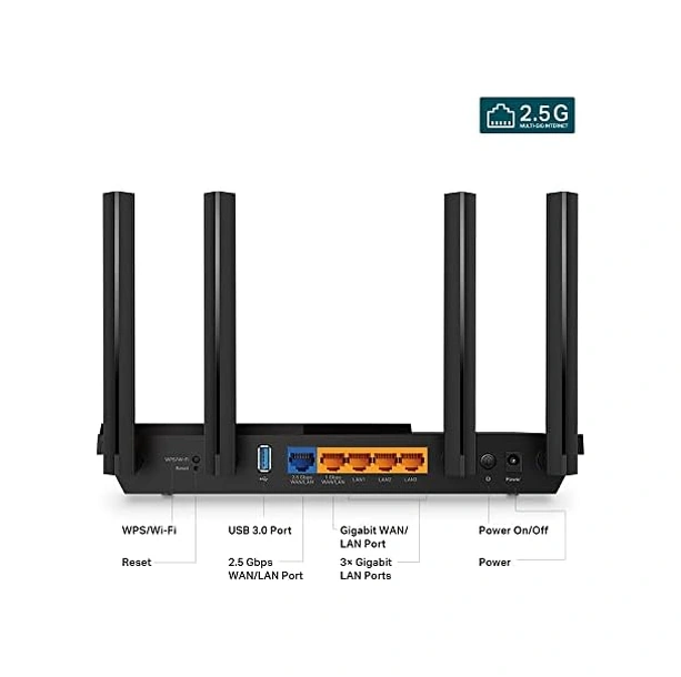 Archer Ax55 Pro, Ax3000 Mbps 2.5g Portlı Multi-gigabit Wi-fi 6 Router