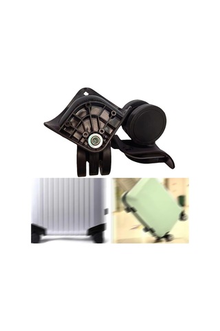 Homyl 2 Adet Bagaj Tekerlekleri Bavul Silindiri Tamir Parçaları Siyah