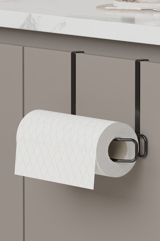 Havluluk Peçetelik Askısı Banyo Mutfak Düzenleyicisi Kağıt Rulo Havlu Askılığı Pratik Siyah Rulo Siyah