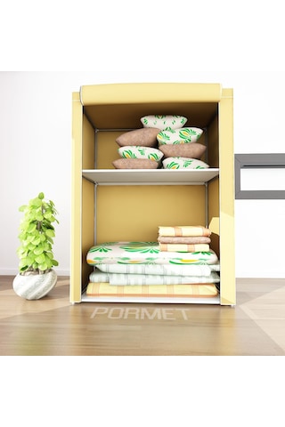 Arvenlive Çelik Profilli Yorgan Hurcu Bez Dolap Metal Portatif Yüklük