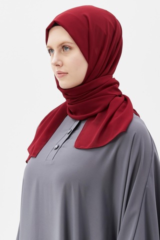 Altobeh Düz Şifon Şal Bordo