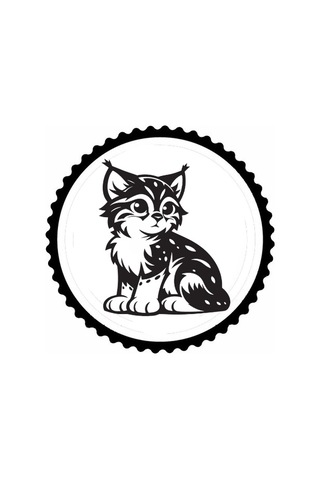 Minnoş Kedi Tasarım Sticker 10 X 10 Cm