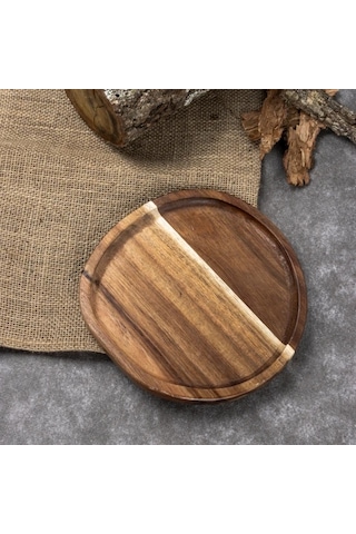 Naturalove Akasya Sunum Tabağı - Yuvarlak