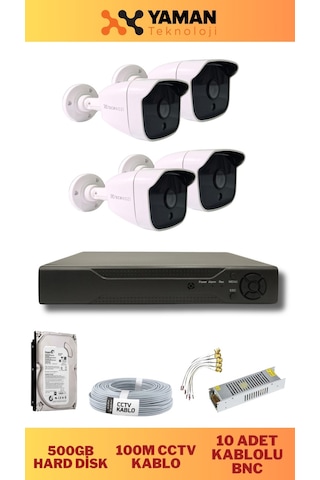 4 Kameralı 2mp Lensli Dış Mekan Full Hd Kamera Seti