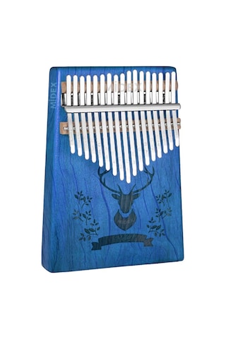 Midex Klx-454g-pak Hakiki Ağaç Geyik Desenli Kalimba 17 Tuşlu Full Set