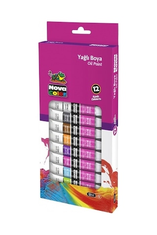 Red Apple Tüp Yağlı Boya Seti 12 ML 12'li 35 x 50 CM Tuval Seti