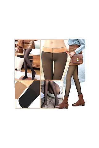 Kadın Polar Termal Kışlık 2 Beden İncelten Larosa Külotlu Çorap 001