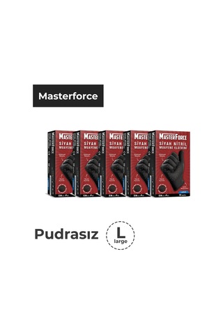 Haspet Masterforce Extra Kalın Siyah Nitril 5 Paket
