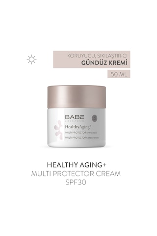 Babe Healthyaging+ Multi Protector Cream SPF30 50ml - Güneş Koruyuculu Lifting Krem