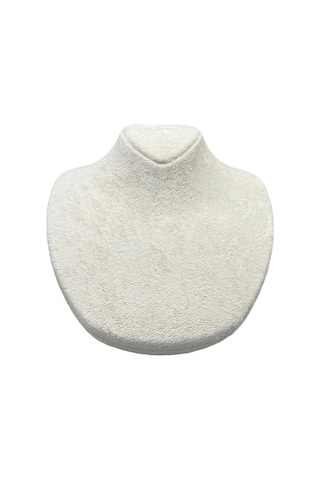 Süet Kumaş Rose Manken Krem Renk 20/18 Cm Kolye Gerdanlık Takı Sergileme Mankeni