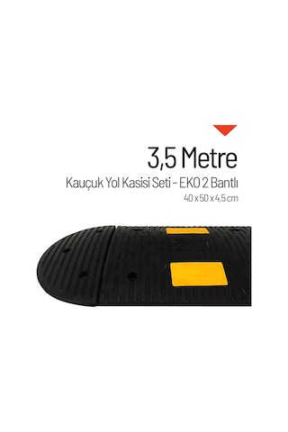 3,5 Metre Kauçuk Hız Kesici Set 2 Bantlı Yol Kasisi Uygulaması-922
