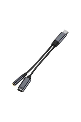 Type C To 2in1 3.5mm & Type-c Çevirici Dönüştürücü Kulaklık Ve Hızlı Şarj