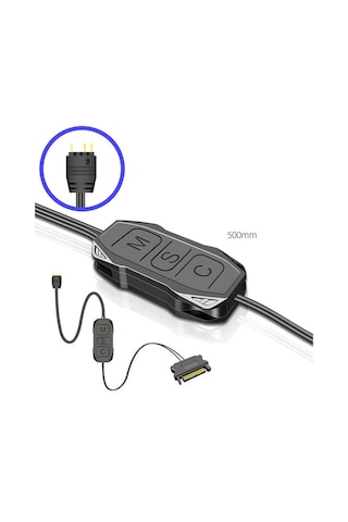 3 Pin Argb Fan Led Kontrolcü 5v A-rgb Fan Denetleyici Sata Güç