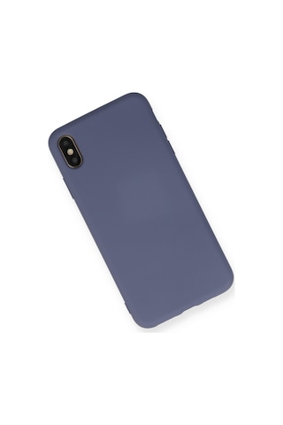 Gld-spt- Newface Apple Uyumlu iPhone Xs Max Kılıf Nano İçi Kadife Silikon - Gri,