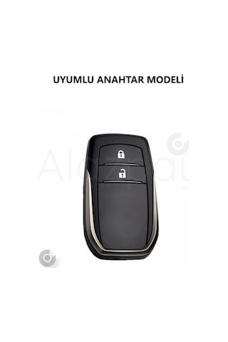 Toyota Corolla Cross Yaris Cross Ch-r Hilux Uyumlu Silikon Anahtar Kılıfı Siyah Beyaz - 1 Adet
