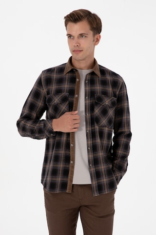 U.s. Polo Assn. Erkek Kahverengi Gömlek Desenli 50313432-vr029 Kahverengi