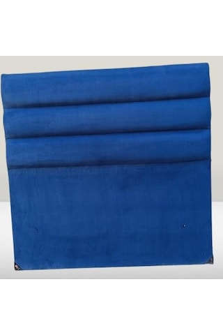 Dk 120'lık Tay Tüyü Mavi Kumaş Yatay Dilimli Model El Yapımı Çift Kişilik Başlık