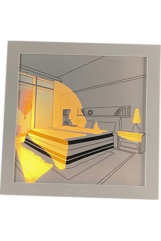 Led Aydınlatmalı Resim Dekorasyon Sanatı Resim Şık Gece Lambası Parlayan Fotoğraf Çerçevesi Otel Sevgililer Günü Ev Mutfak Yıldönümü, Yatak Odası Çok Renkli