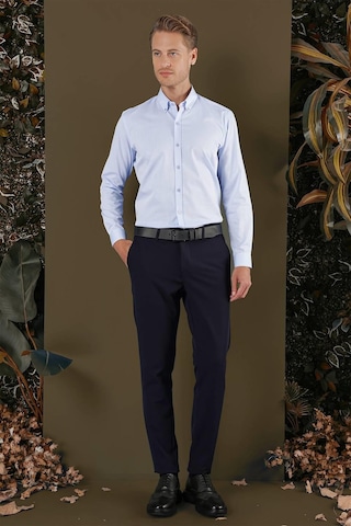 Efor Gk 706 Slim Fit Mavi Klasik Gömlek Mavi