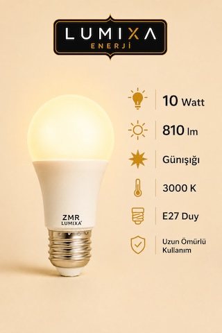 10 Watt 810 Lm Günışığı Renk Ampul