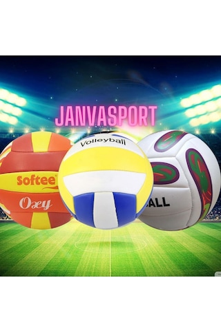 Janva Janva Voleybol Topu Dikişli Voleybol Topu Kaliteli Okul Ve Spor Amaçlı Antereman Ve Salon Uyumlu Beyaz