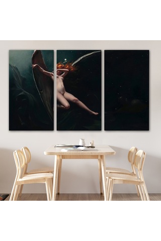 Yıldızlı Gökyüzü Altında Bir Peri Kanvas Tablo, Klasik Sanat Kanvas Tablo-5383 70 X 100