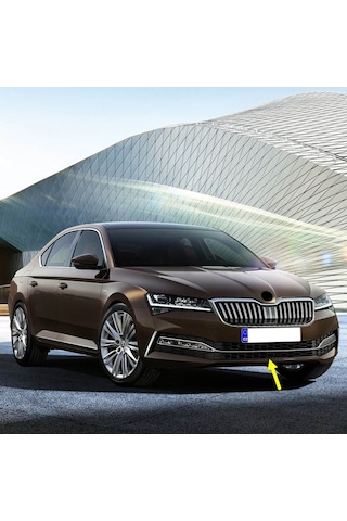 Skoda Superb 2020-23 Ön Tampon Orta Izgara Krom Çıtalı 3v0853677a