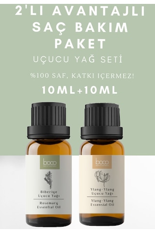 Boco Born In Cosmetics Biberiye + Ylang Ylang %100 Saf Uçucu Yağı 2 x 10 ML