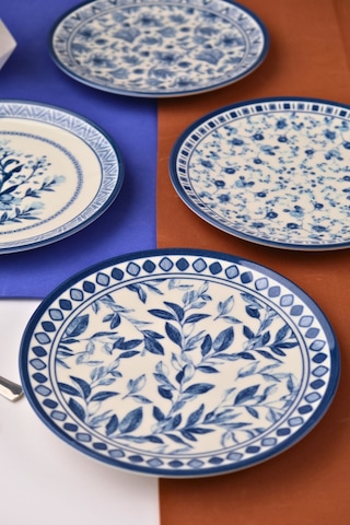 Tabak Evi Porselen Blue Heaven Pasta Takımı 20cm 4 Kişilik 4 Parça Tvl4ptprs1194 Çok Renkli