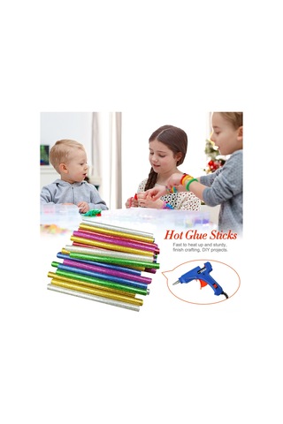 Yaleker 50 Adet Renkli Mini Sıcak Yapıştırıcı Çubuk - El Sanatları Ve Hobi İçin
