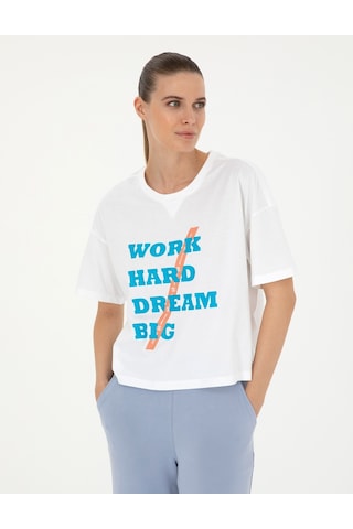 Pierre Cardin Kadın Beyaz Tişört 50282607-vr013 Beyaz