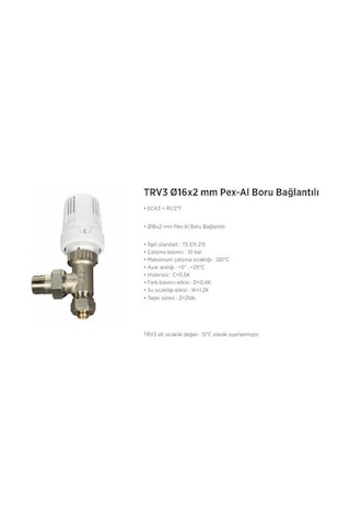 E.C.A Köşe Termostatik Radyatör Valfi Pex 1/2 Trv3 602120549
