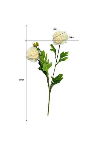 Yapay Çiçek Şakayık Çiçeği Soft Pembe Renk 2 Çiçek 1 Tomurcuk 50cm Pembe