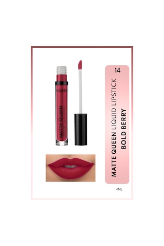 Note Cosmetique Matte Queen Lipstick Kalıcı Mat Likit Ruj - 14 Bold Berry - Kırmızı