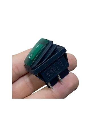 Ic-104w Geniş Körüklü Işıklı Anahtar On-off 4p Yeşil