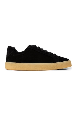 Deery Erkek Hakiki Süet Siyah Sneaker Ayakkabı - 02018msyhc04
