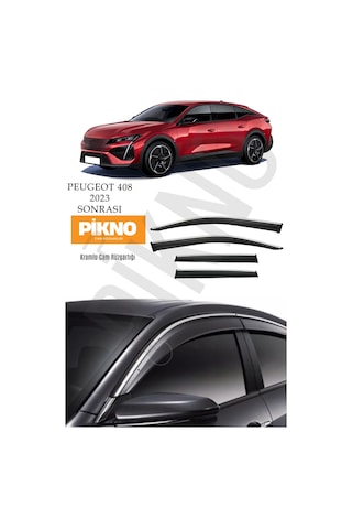 Peugeot 408 2023 Ve Sonrası Kromlu Cam Rüzgarlığı 4'lü Set A+ Plus