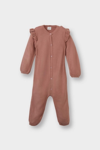 Defacto Kız Bebek Yenidoğan Uzun Kollu Düğmeli Triko Tulum F3227a525wnpn445 Pembe-pn445