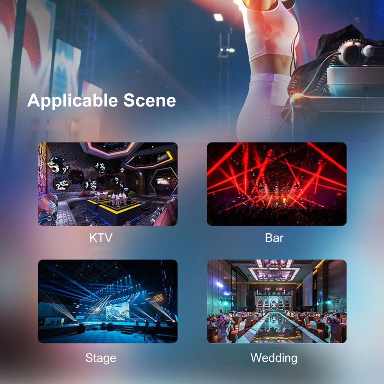 Youtek 24 Led Beyaz Işık Stroboskop - Ktv/bar Sahne Aydınlatması, 220v Avrupa Standartı Flaş Lambası