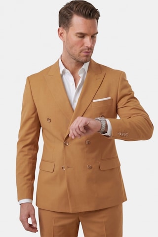 Deep Sea Deepsea Erkek Camel Premium Collection İtalyan Kesim Likralı Kruvaze Takım Elbise 2600643