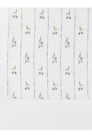 Karışık Çiçekli Ve Çizgili Desenli Çift Kişilik Pike Karışık Renk