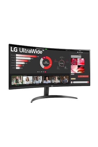 LG UltraWide 34WR50QC-B 34" 5 MS 100 Hz WQHD Curved VA LED Monitör