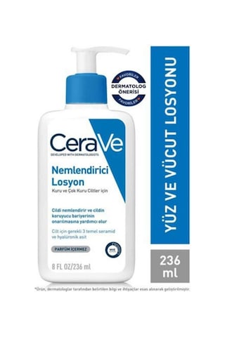 Cerave Nemlendirici Losyon Kuru Ciltler İçin Seramid Ve Hyalüronik Asit 236 Ml Etkili Yüz Ve Vücut Cerave Nemlendirici Losyon Kuru Ciltler İçin Seramid Ve Hyalüronik Asit 236 Ml Etkili Yüz Ve Vücut