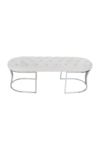 VİEGO SILVER BEYAZ-Kapitoneli Model Puf&Bench&Koltuk-Oturak-Uzun Makyaj Puff-Yatak Odası Ucu&Önü