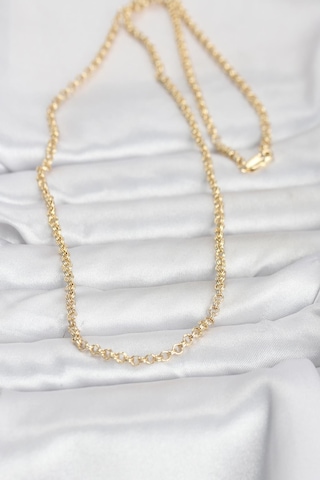 Cm 14k Gold Renk Halka Zincir Model 60 Cm Kadın Kolye - Tj-bko10951 Diğer