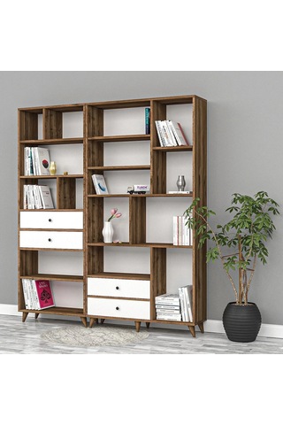 Ay Çekmeceli Kitaplık Mdf Antrasit